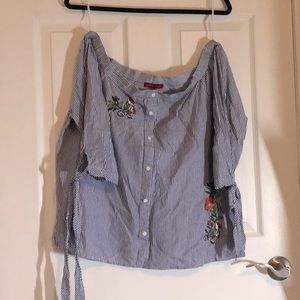 Over the shoulder blouse